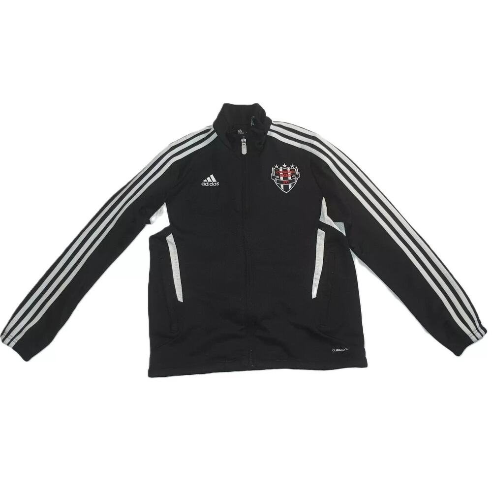 Adidas Climacool Mens Polyester Track Jacket Full Zip Activewear Black Sz M B002